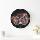 Grande Horloge Ronde Lightning bolts Business Acrylic Wall Clock (Maison)