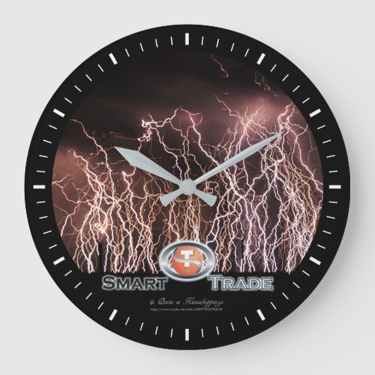 Grande Horloge Ronde Lightning bolts Business Acrylic Wall Clock (Recto)