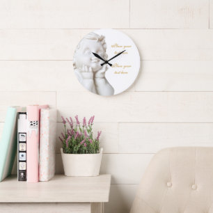 Grande Horloge Ronde Ligne blanche