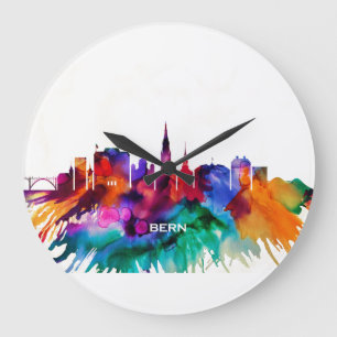 Grande Horloge Ronde Ligne Skyline de Berne