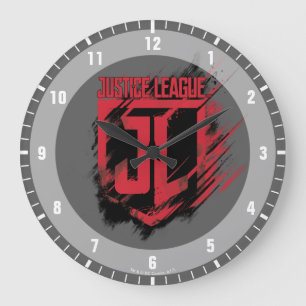 Grande Horloge Ronde Ligue de la justice  Bouclier JL de peinture bross