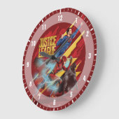 Grande Horloge Ronde Ligue de la justice| Insigne Superman, Flash et Ba (Angle)