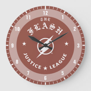 Grande Horloge Ronde Ligue de la justice  L'Emblème Flash Retro Lightni