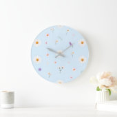 Grande Horloge Ronde Lilac Bloomlets  (Maison)