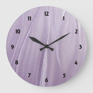 Grande Horloge Ronde Lilac souple pâle