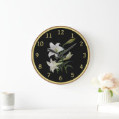 Grande Horloge Ronde Lilium Longiflorum 005 ~ Art botanique ~ ~ (Maison)