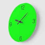 Grande Horloge Ronde Lime Green 00FF00 couleur - avec option pour ajout (Angle)