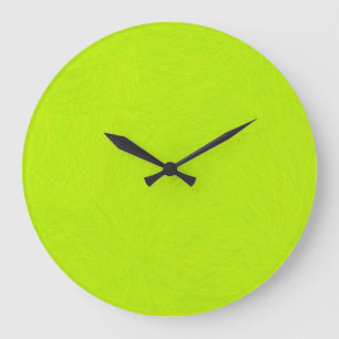 Grande Horloge Ronde Lime vert Abstrait