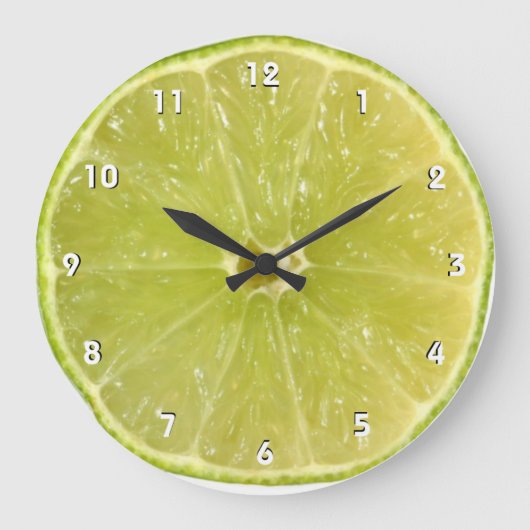 Grande Horloge Ronde Lime Wall Clock (Recto)