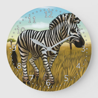 Grande Horloge Ronde Little Zebra clock