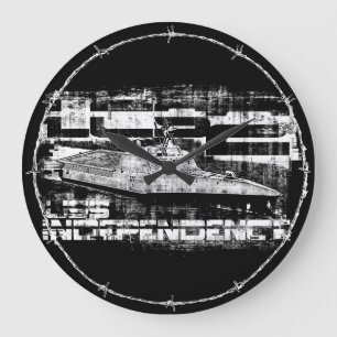 Grande Horloge Ronde Littoral navire de combat Indépendance Mur acryliq