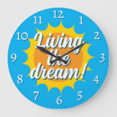Grande Horloge Ronde Living the dream wall clock with sunny dial (Recto)