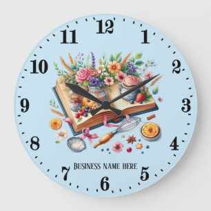 Grande Horloge Ronde Livre de recettes de pâtisserie mignon personnalis