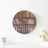 Grande Horloge Ronde Livres vintages (Maison)