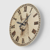 Grande Horloge Ronde Llama Wall Clock (Angle)
