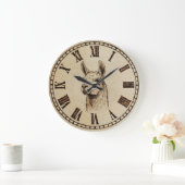 Grande Horloge Ronde Llama Wall Clock (Maison)