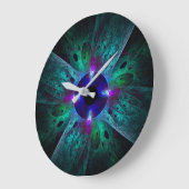 Grande Horloge Ronde L'oeil Abstrait Art Round (Angle)