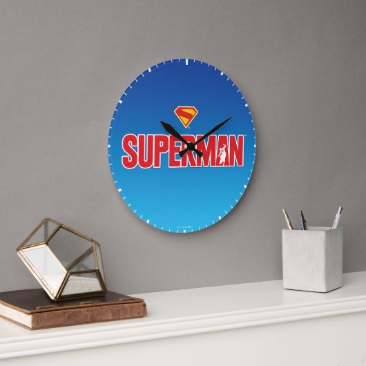 Grande Horloge Ronde Logo classique Superman Bold (Bureau)