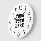 Grande Horloge Ronde Logo commercial industriel moderne Editable Minima (Angle)