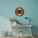 Grande Horloge Ronde Logo de Company Minimum Copper Brown Custom<br><div class="desc">Unique minimaliste et décoratif Correspond à la mode réelle dans la décoration maison. Vous pouvez modifier la forme et la couleur de la main.</div>