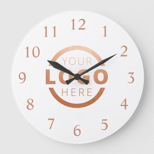 Grande Horloge Ronde Logo de Custom Company (Recto)