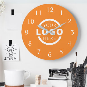 Grande Horloge Ronde Logo de Custom Company