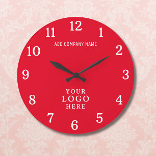 Grande Horloge Ronde Logo de l'entreprise Nom commercial Promo de marqu
