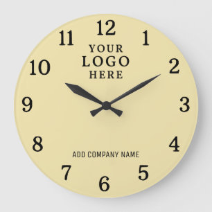 Grande Horloge Ronde Logo de société d'affaires personnalisé Marque Jau