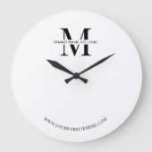 Grande Horloge Ronde Logo d'entreprise minimaliste Entreprise Cadeau d' (Recto)