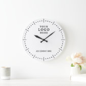 Grande Horloge Ronde Logo d'entreprise Nom de l'entreprise Marque comme (Maison)