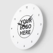 Grande Horloge Ronde Logo promotionnel de marque blanche (Angle)