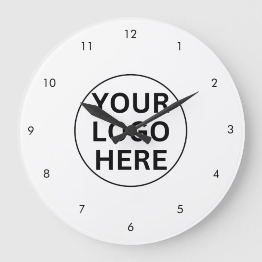 Grande Horloge Ronde Logo promotionnel de marque blanche (Recto)