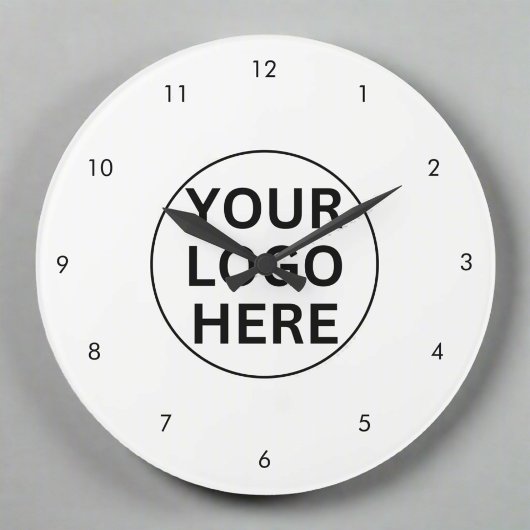 Grande Horloge Ronde Logo promotionnel de marque blanche
