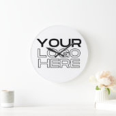 Grande Horloge Ronde Logo XL Grande entreprise personnalisé (Maison)