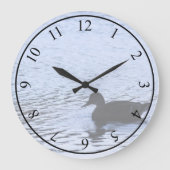 Grande Horloge Ronde Lone Duck Wildlife Lake Water Ripples Photography (Recto)
