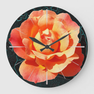 Grande Horloge Ronde L'orange lumineuse s'est levée