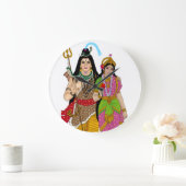 Grande Horloge Ronde Lord Shiv Parvati Clock (Maison)