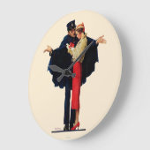 Grande Horloge Ronde Lost à Paris (Angle)