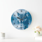 Grande Horloge Ronde Loup bleu (Maison)