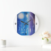 Grande Horloge Ronde Loup dans la brume (Maison)