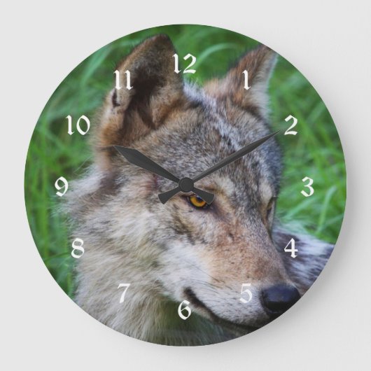 Grande Horloge Ronde Loup de bois (Recto)
