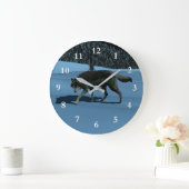 Grande Horloge Ronde Loup d'hiver - Tapetum Lucidum (Maison)