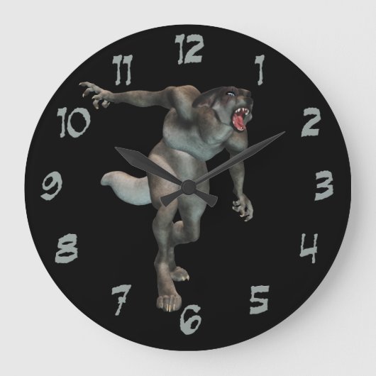 Grande Horloge Ronde Loup Wall Clock (Recto)