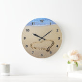 Grande Horloge Ronde Love Heart Beach (Maison)