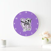 Grande Horloge Ronde Love Soccer (Maison)