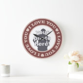 Grande Horloge Ronde LOVE with YOUR PHOTO custom wall clock (Maison)