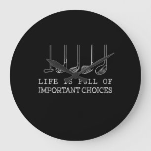 Grande Horloge Ronde Lover La Vie Est Pleine De Choix Importants Du Gol