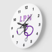 Grande Horloge Ronde LPN Stéthoscope (Angle)