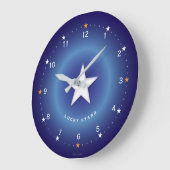 Grande Horloge Ronde Lucky Stars Acrylic Wall Clock (Angle)