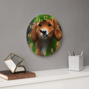 Grande Horloge Ronde Lucy The Labrador Puppy,
